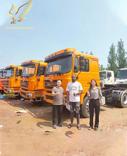 customers from the Democratic Republic of Congo came to inspect the heavy trucks