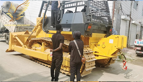 DRC customers came to our company to test the performance of used CAT SD22F bulldozer